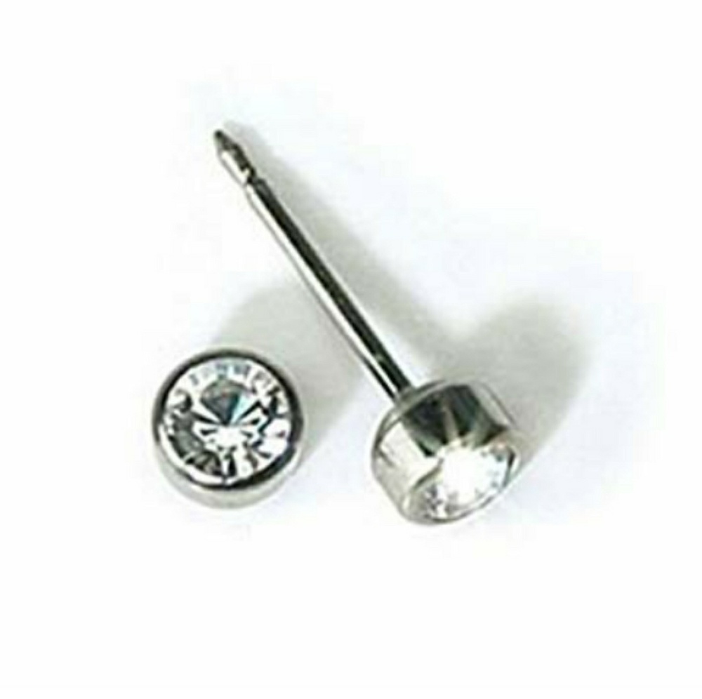 💫Titanium Crystal Earrings | 4mm